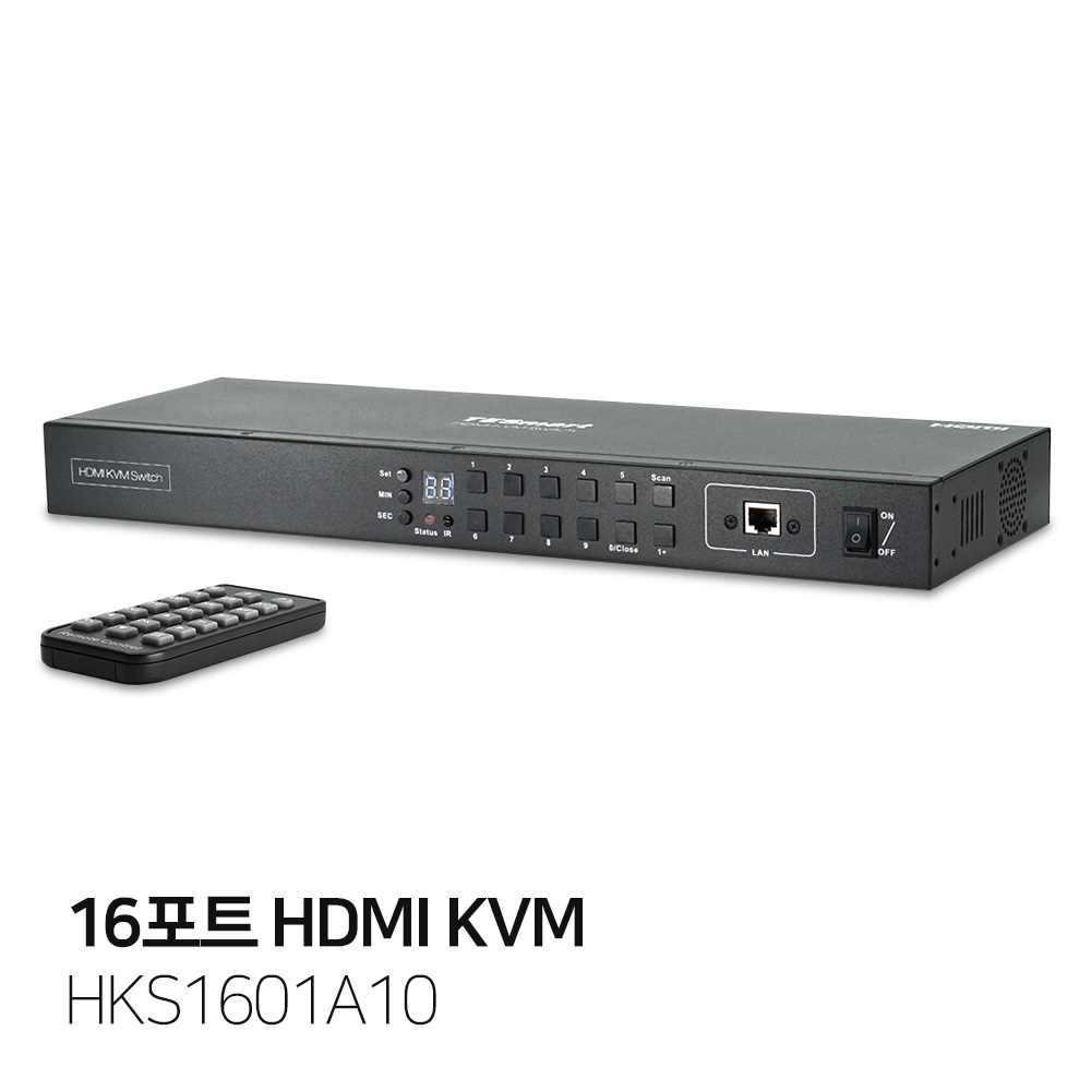 16X1 HDMI KVM Switch 4K@30Hz