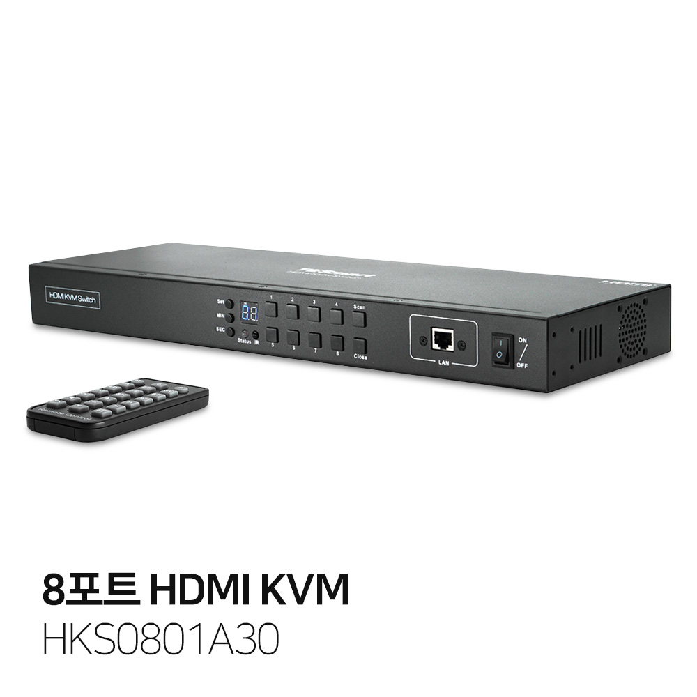 8X1 HDMI KVM Switch 4K@30Hz