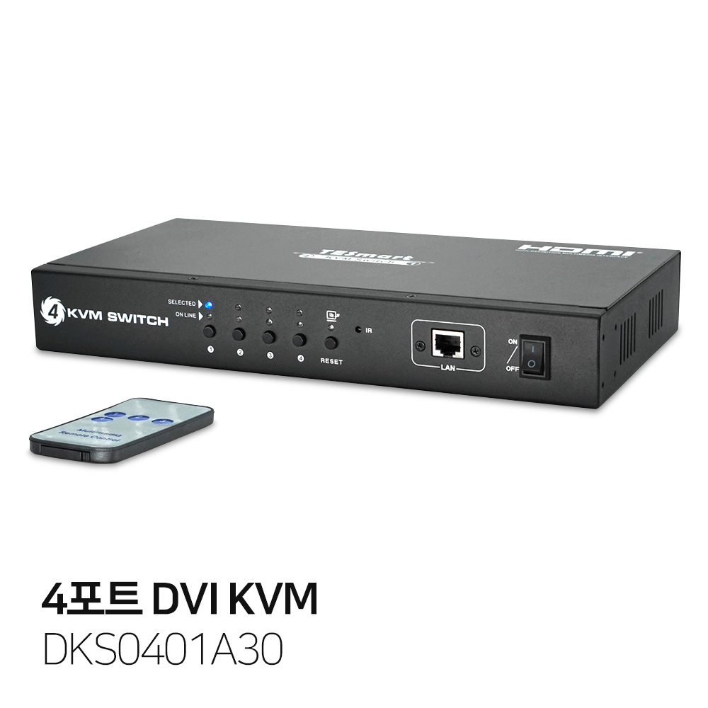 4X1 DVI KVM Switch